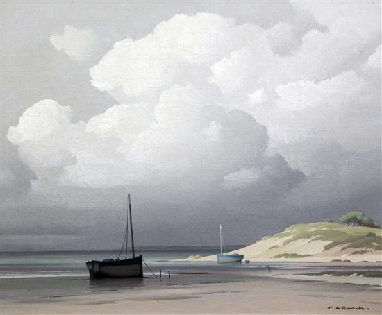 § Pierre de Clausade (1910-1976) Coup de soleil sur la dune, 1972 20 x 24in.